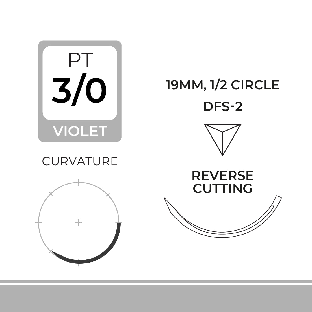 DEMETECH DemeLENE Synthetic Non-Absorbable Polypropylene Suture, DFS, 26mm, 3/8 DEMETECH DemeLENE Synthetic Non-Absorbable Polypropylene Suture, DFS, 26mm, 3/8