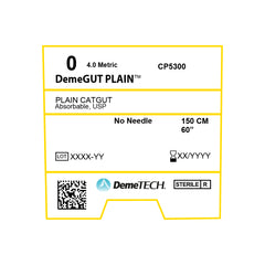 DemeGUT Plain, Plain Catgut Suture, Absorbable, , No Needle, Beige, USP Size 0, 60 inches, (150cm)
